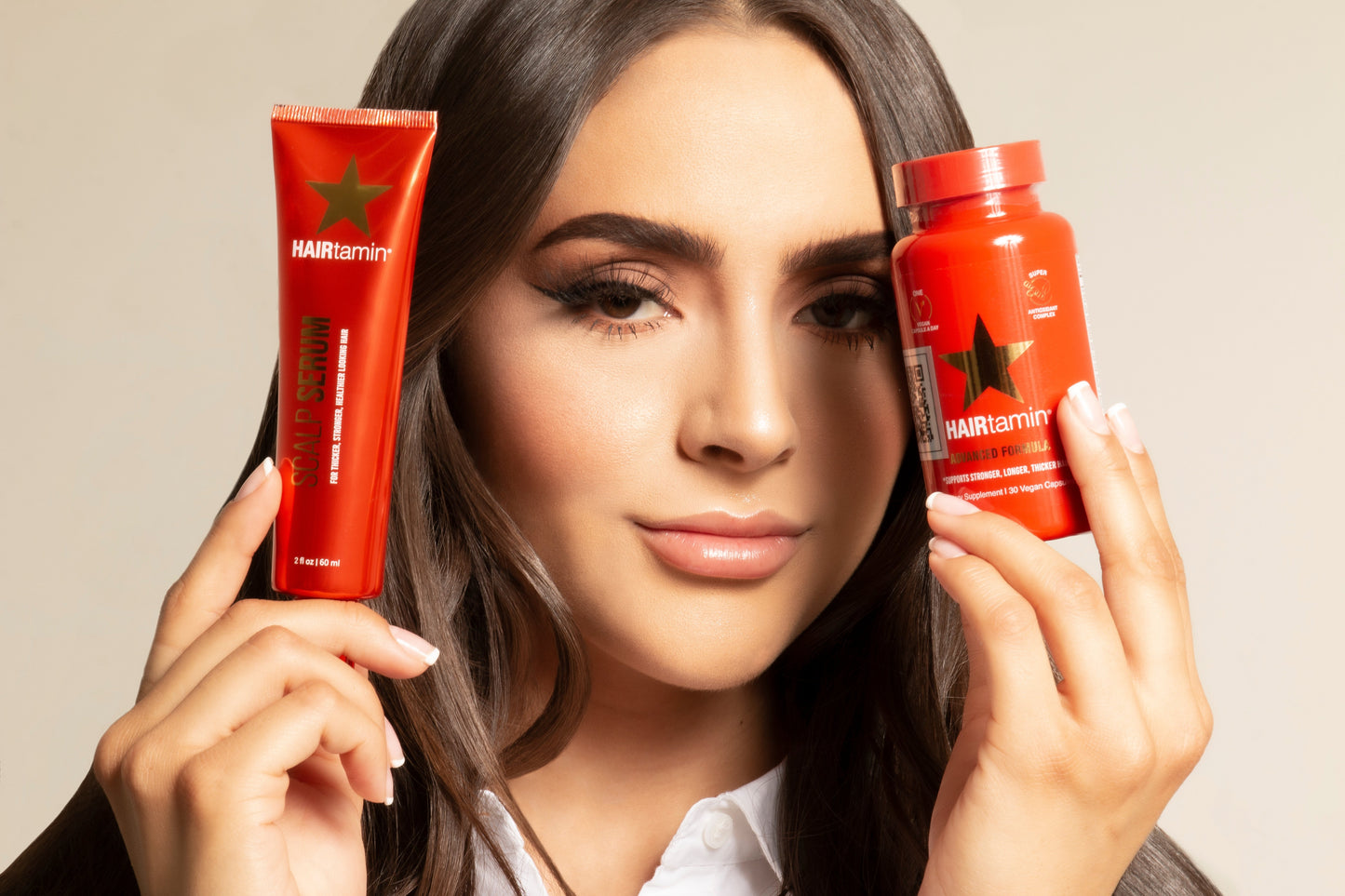 Bundle Hair Goals 🔥 HAIRtamin Fórmula Avanzada + Scalp Serum + Biotin Shampoo y Acondicionador - HairVitamins.mx