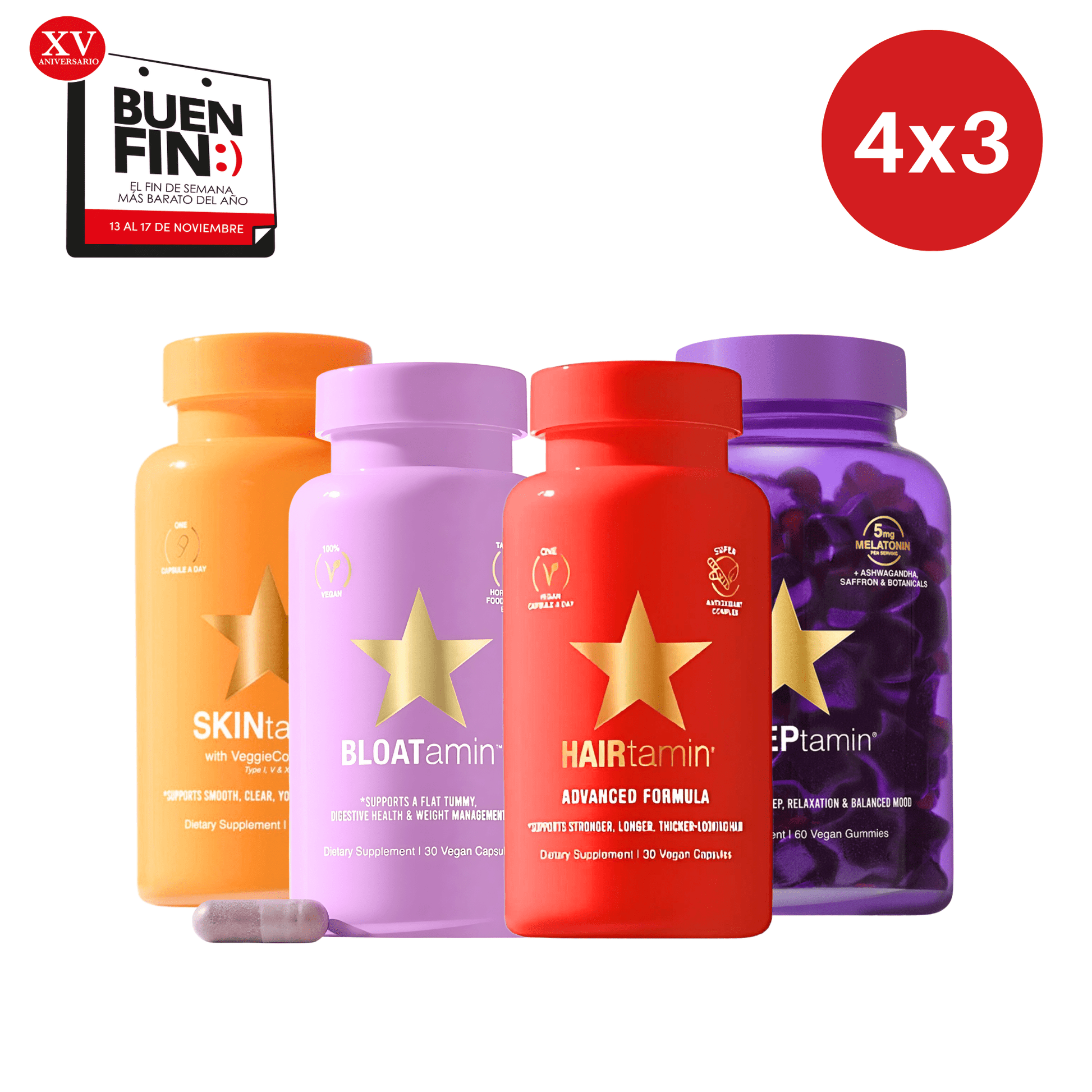 Bundle 4 x 3 - Hair Vitamins Mx
