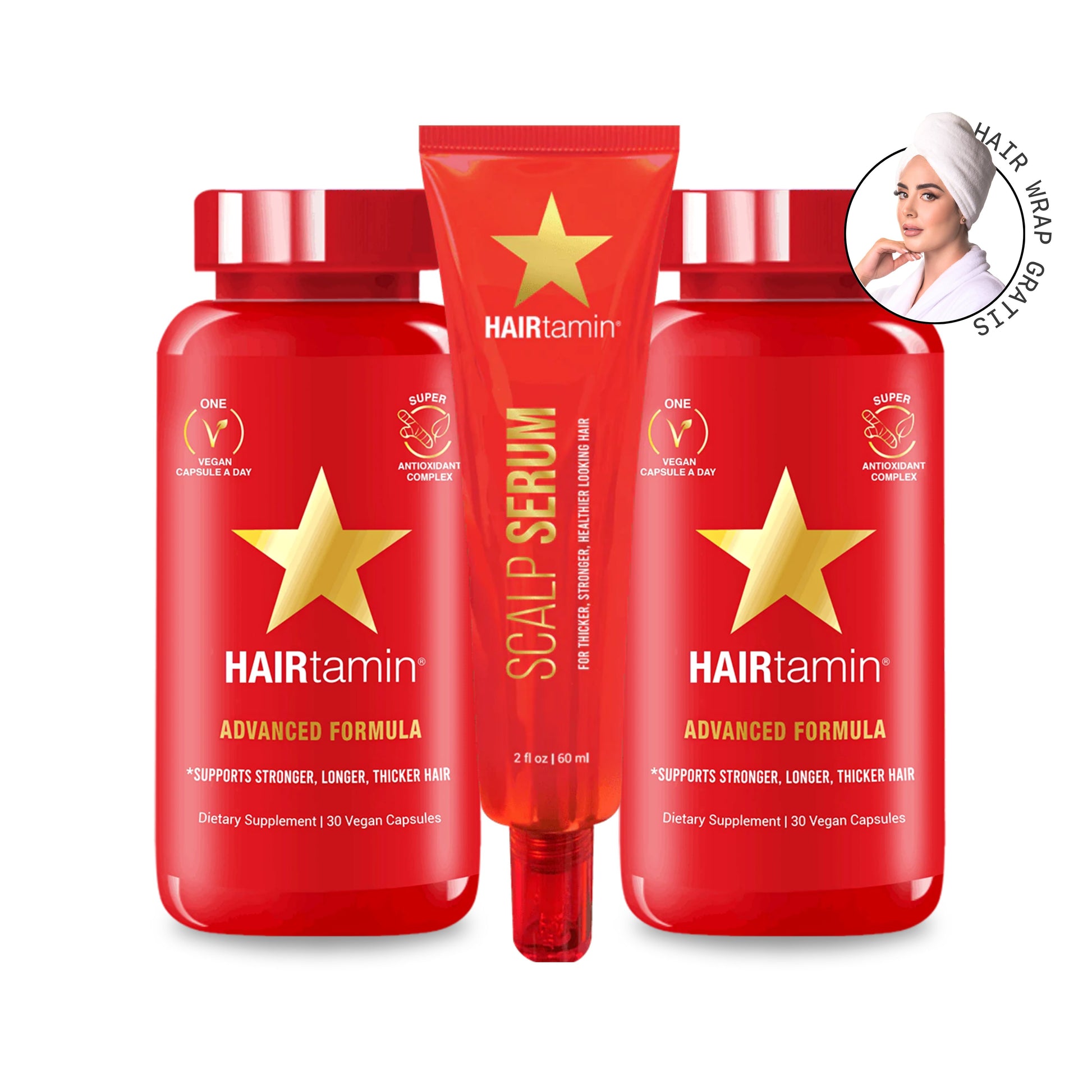 Bundle Crecimiento & Restauración 🔥Fórmula Avanzada X2 + Scalp Serum - Hair Vitamins Mx