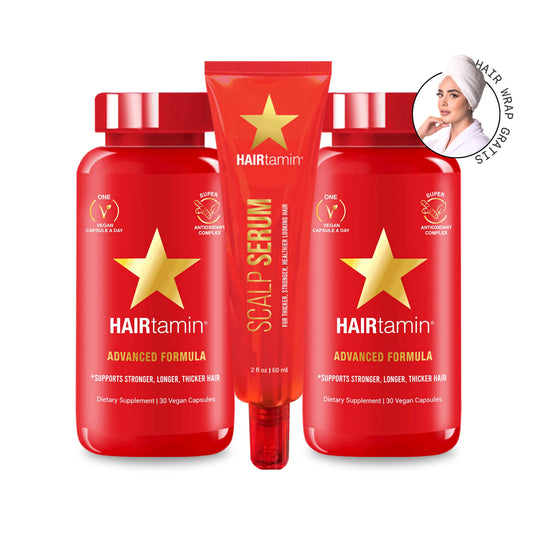 Bundle Crecimiento & Restauración 🔥Fórmula Avanzada X2 + Scalp Serum - Hair Vitamins Mx