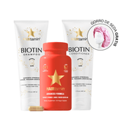 Bundle de Crecimiento 🔥HAIRtamin Fórmula Avanzada + Biotin Shampoo y Acondicionador - Hair Vitamins Mx