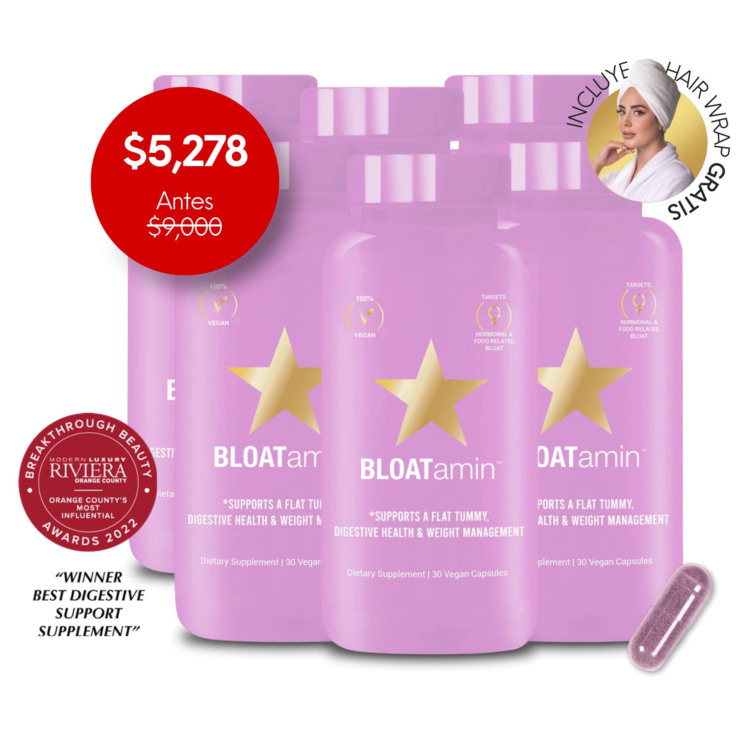 Bundle 🔥 - HAIRtamin Bloatamin - Hair Vitamins Mx