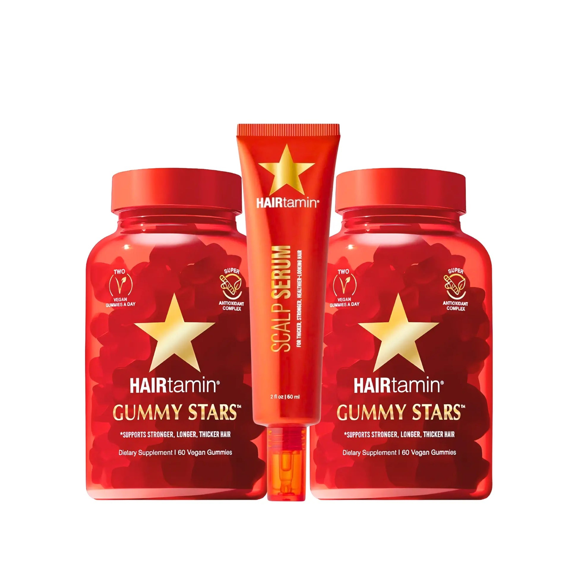 Bundle Yummy 🔥 Gummy Stars X2 + Scalp Serum - Hair Vitamins Mx