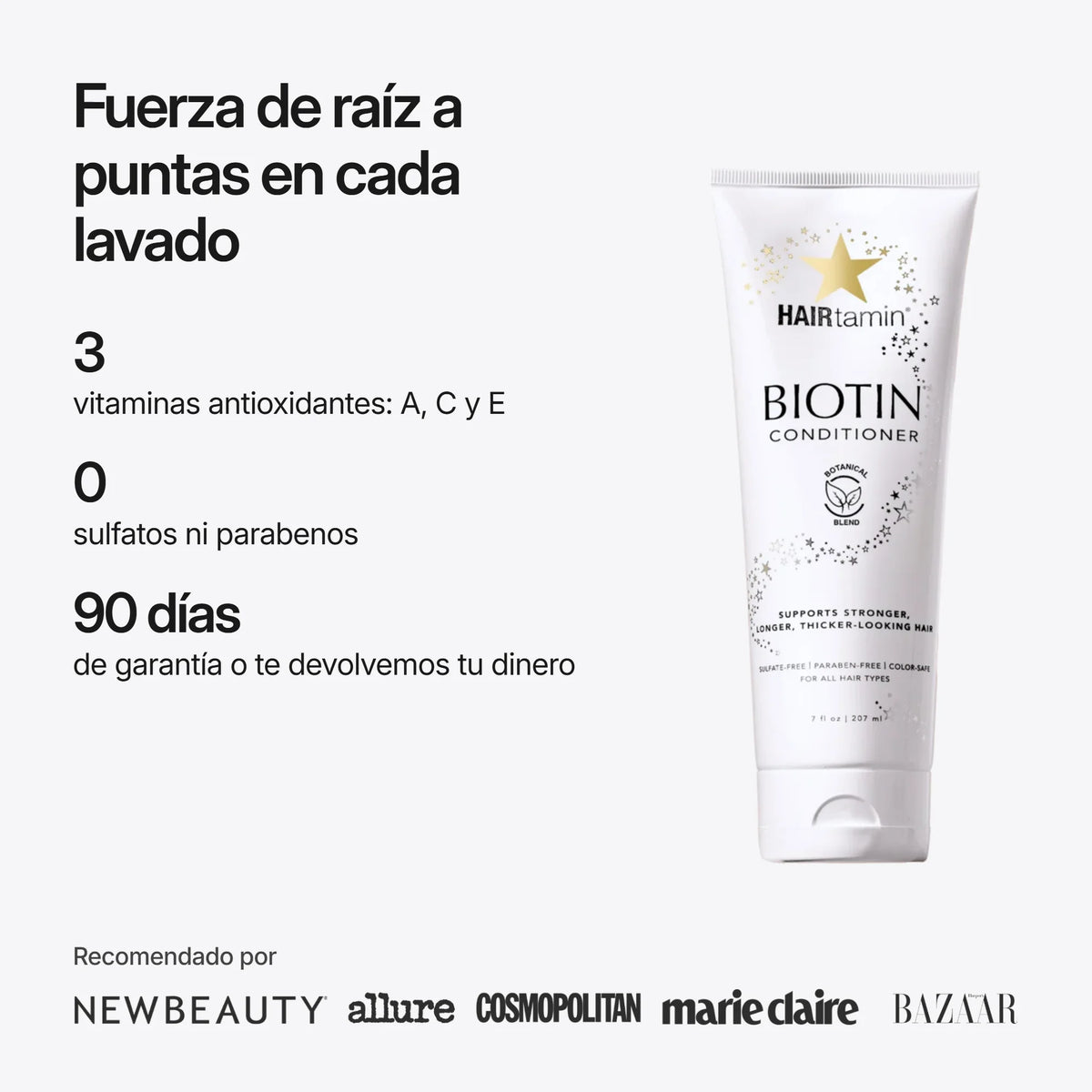 Acondicionador de Biotina HAIRtamin, beneficios principales