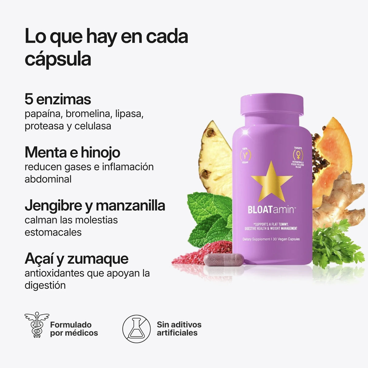 Bloatamin, ingredientes