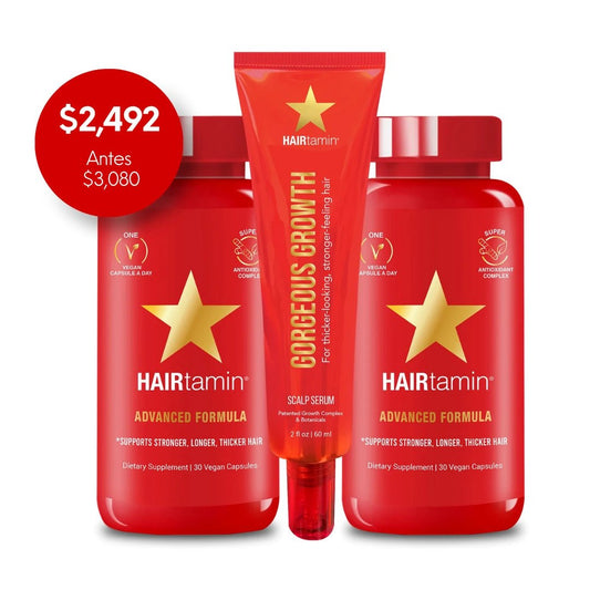 Bundle Crecimiento & Restauración 🔥Fórmula Avanzada X2 + Scalp Serum - Hair Vitamins Mx