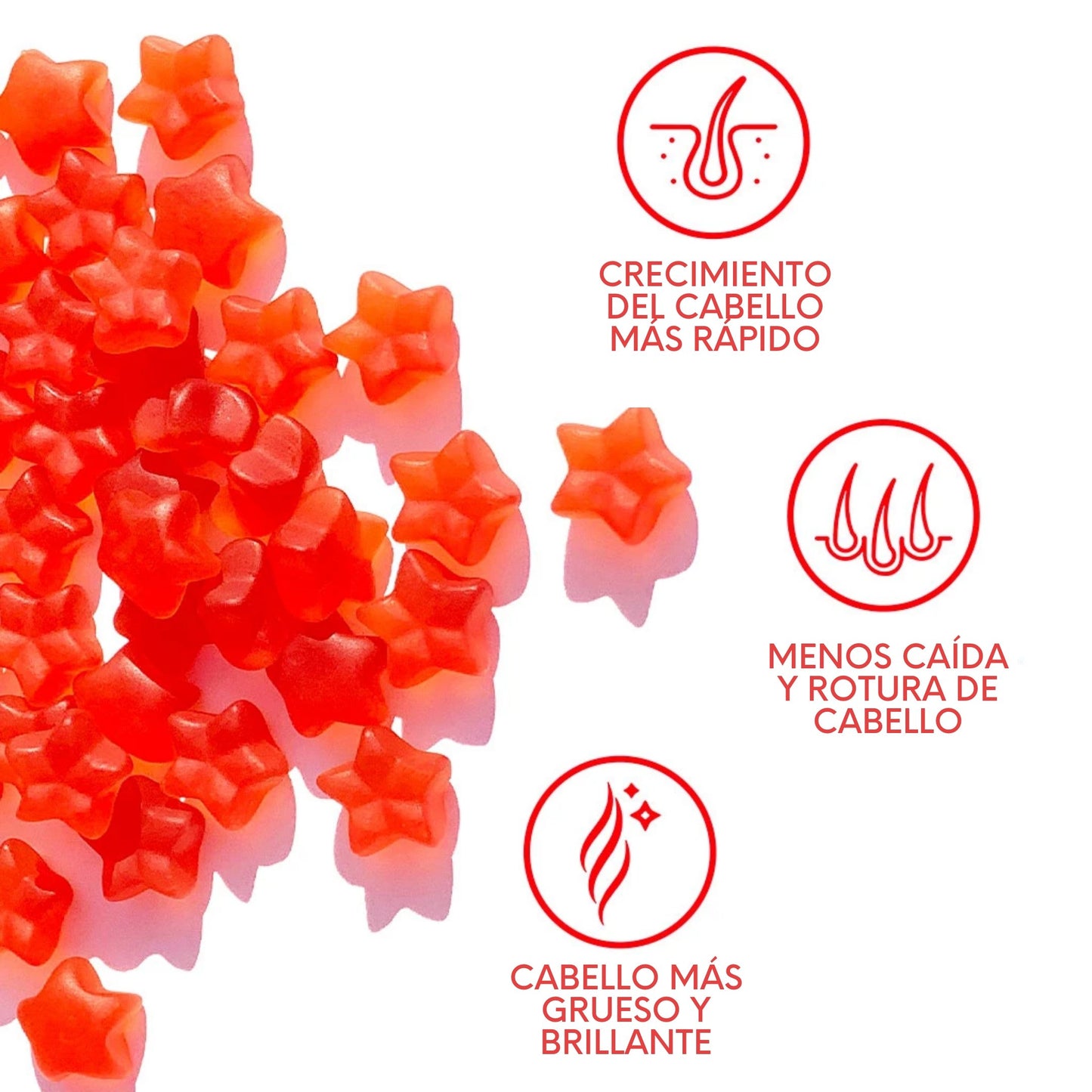 Bundle Yummy 🔥 Gummy Stars X2 + Scalp Serum - HairVitamins.mx