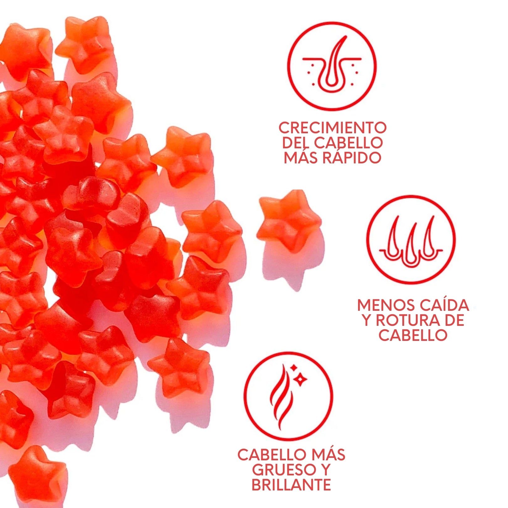 HAIRtamin Gummy Stars - HairVitamins.mx